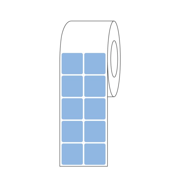 Xylene Resistant Slide Label, 7/8" x 7/8", 2 Across Blue